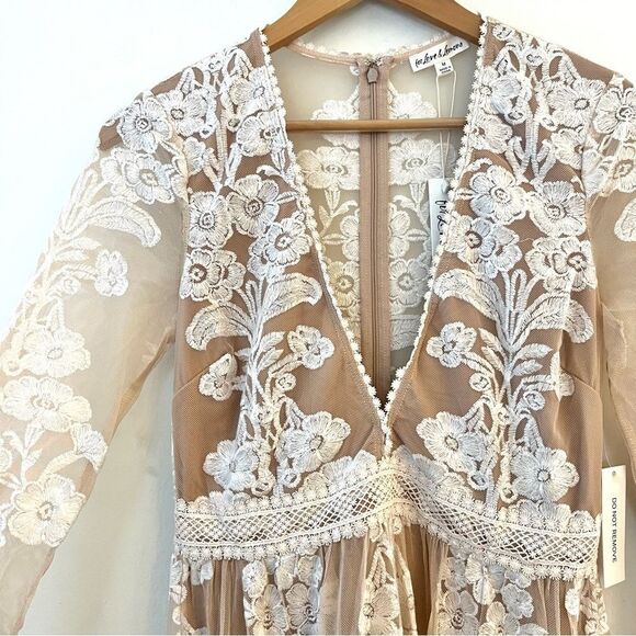 Revolve For Love And Lemons Temecula Long Sleeve Maxi Lace Dress NWT Medium - Picture 6 of 13